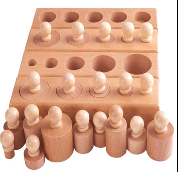 Montessori Socket Wood Cylinder
